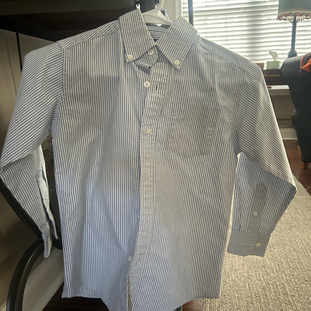 Blue and white striped, Arrow, Boys Shirt